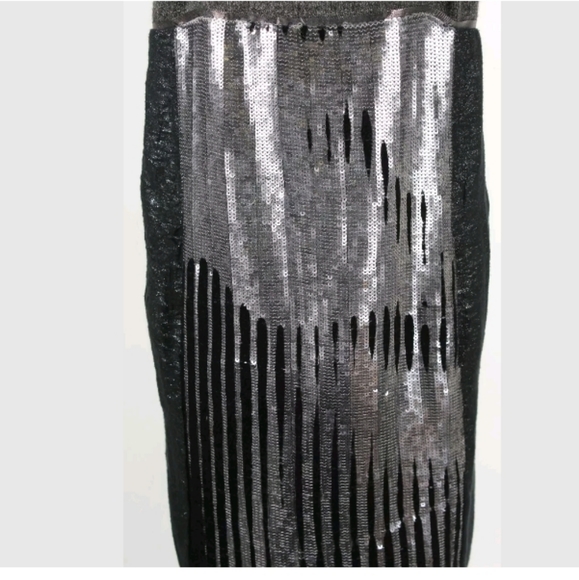 Philosophy Di Alberta Ferretti Black Gray Sequin L - Picture 4 of 8